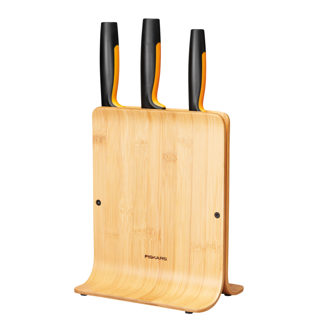 Sada nožů Fiskars Functional Form v bambusovém bloku, 3 ks - 1057553