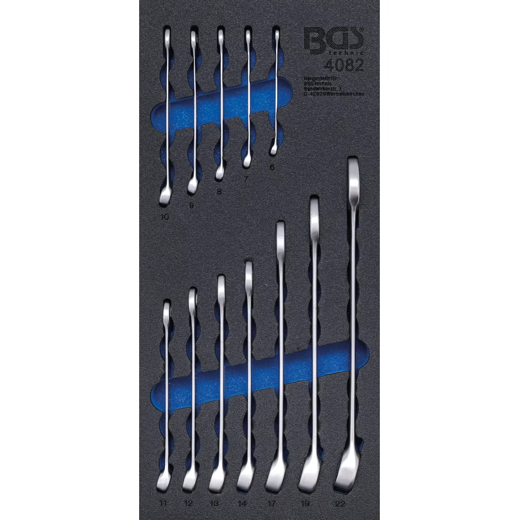 Sada očkoplochých klíčů v pěnové výplni, 6 - 22 mm, 12 ks - B4082
