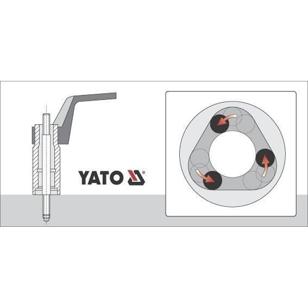 Sada stahovadel na závrtné šrouby 1/2" (šteft) M6 - M12 4ks YATO - YT-0620