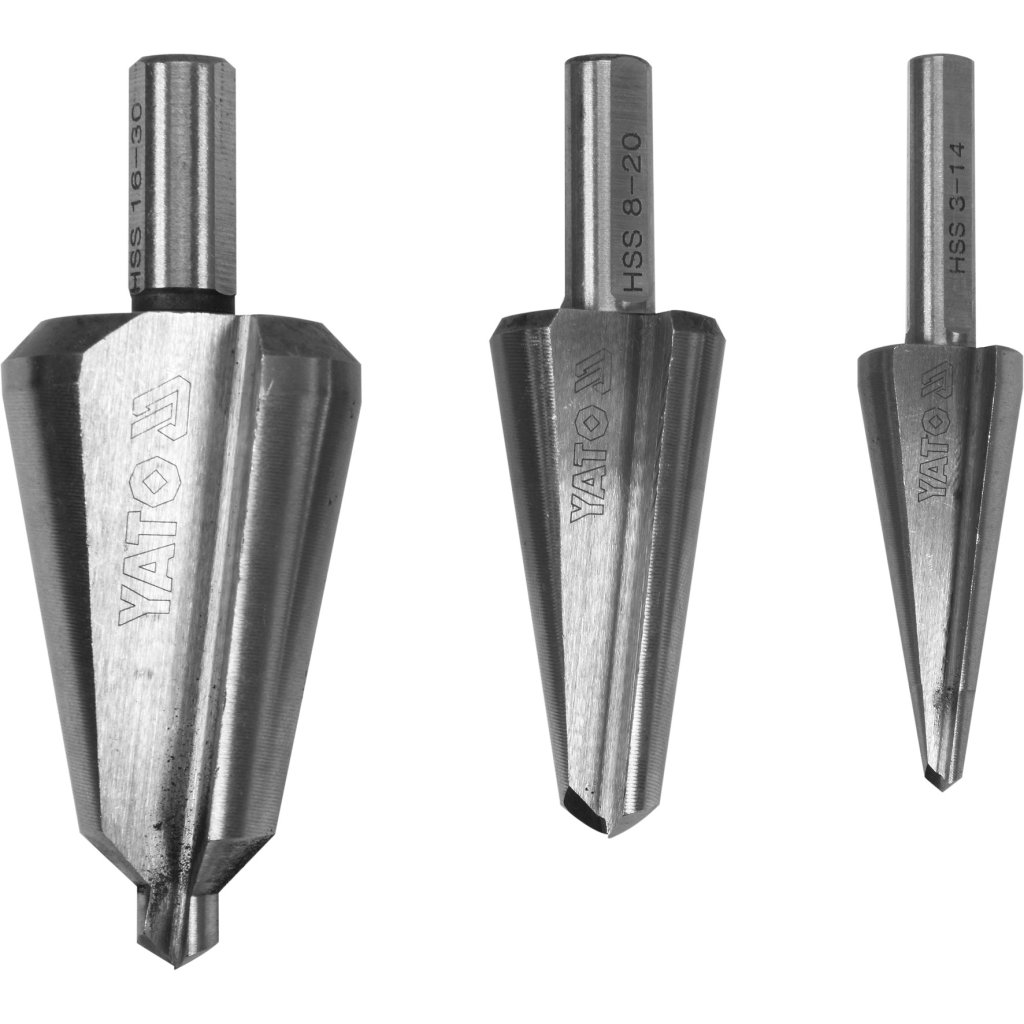 Sada stupňovitých vrtáků, HSS, 3 - 30 mm - YT-44730