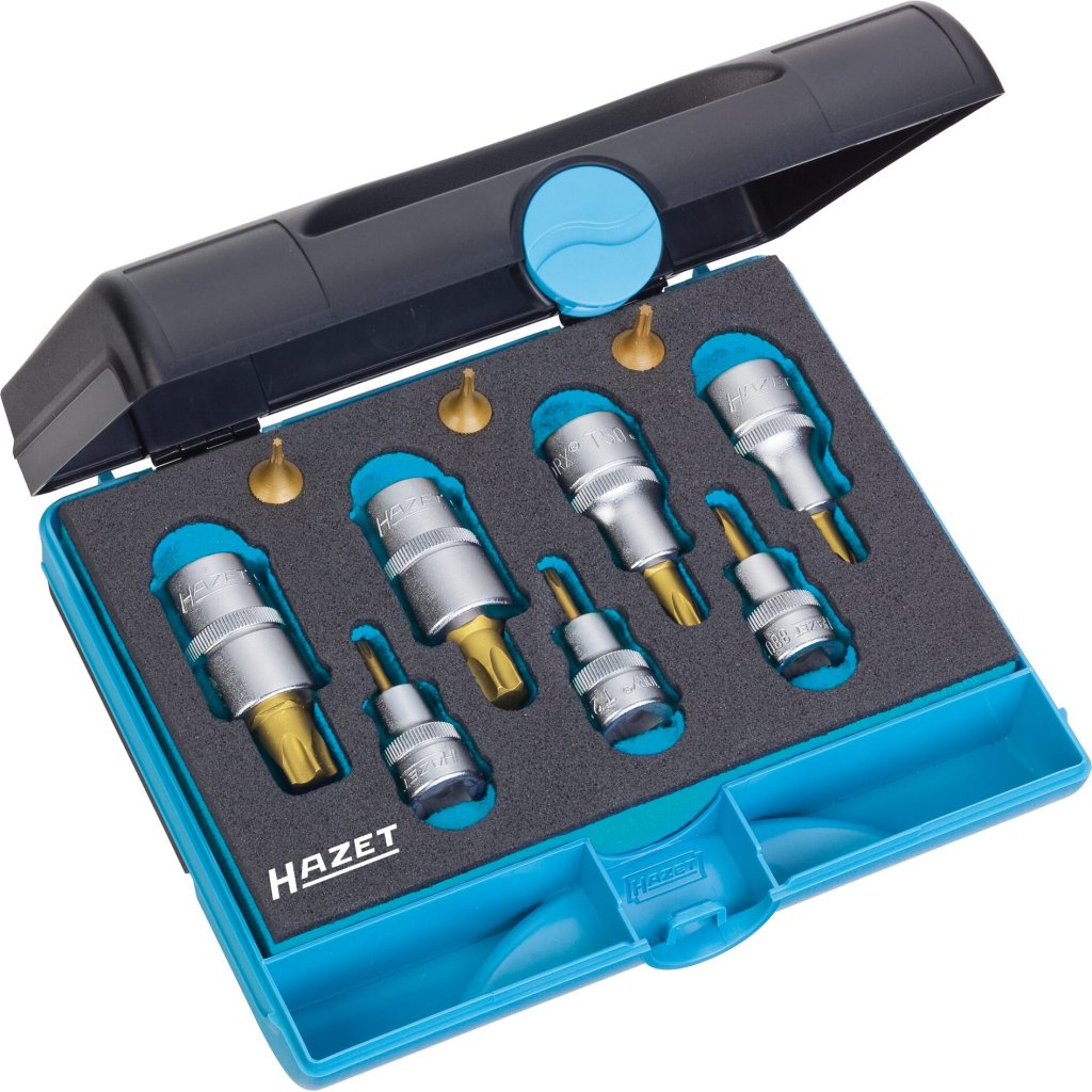 Sada TORX nástavců 1/4", 3/8", 1/2", 10 ks, Hazet 1557/10