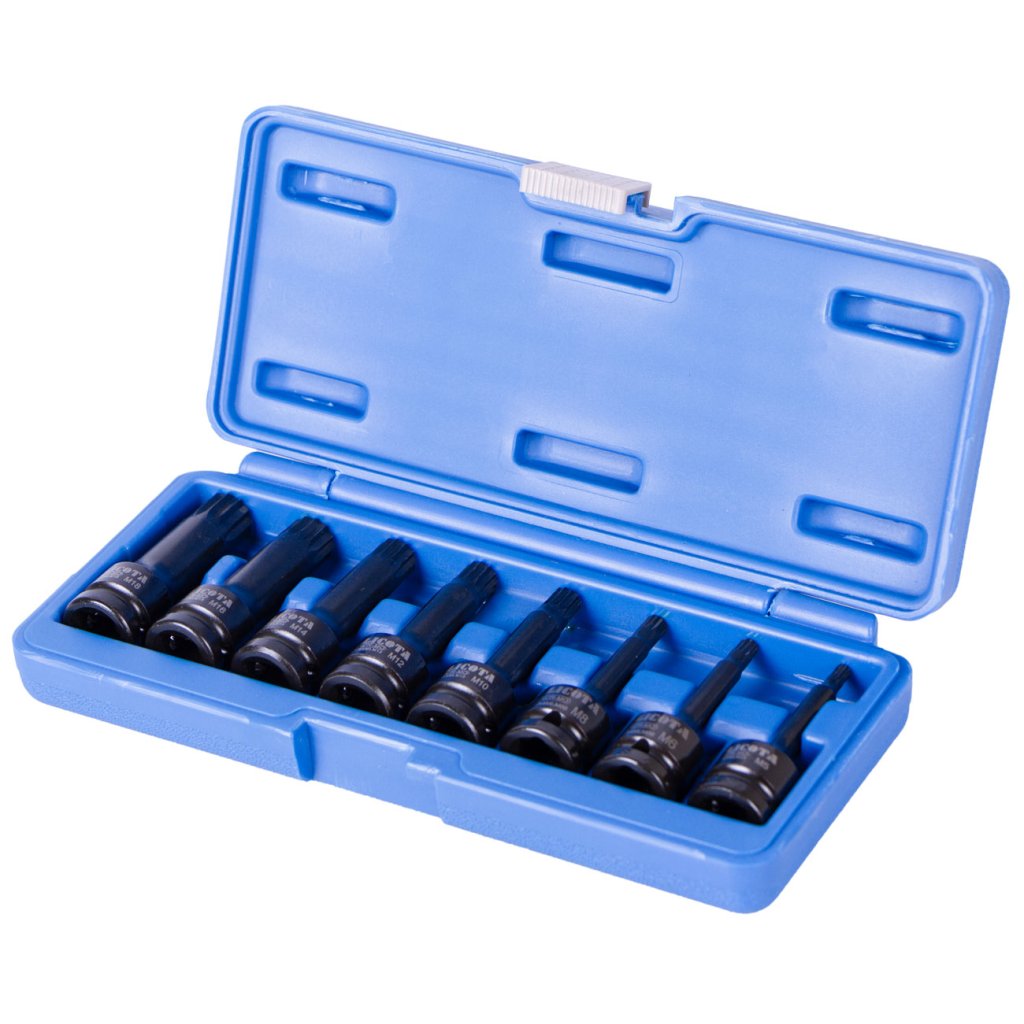 Sada vnějších nástrčných klíčů SPLINE 1/2", 8 ks - LIASA40013