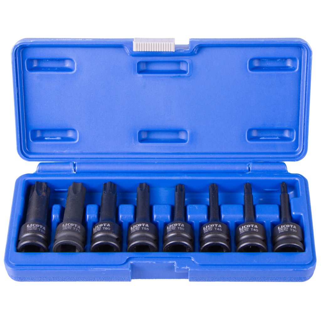 Sada vnějších nástrčných klíčů TORX 1/2", 8 ks - LIASA40002
