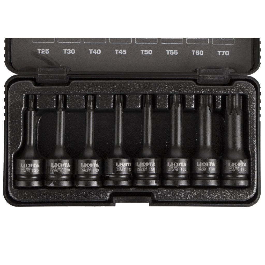 Sada vnějších nástrčných klíčů TORX 1/2", 8 ks - LIASA40007