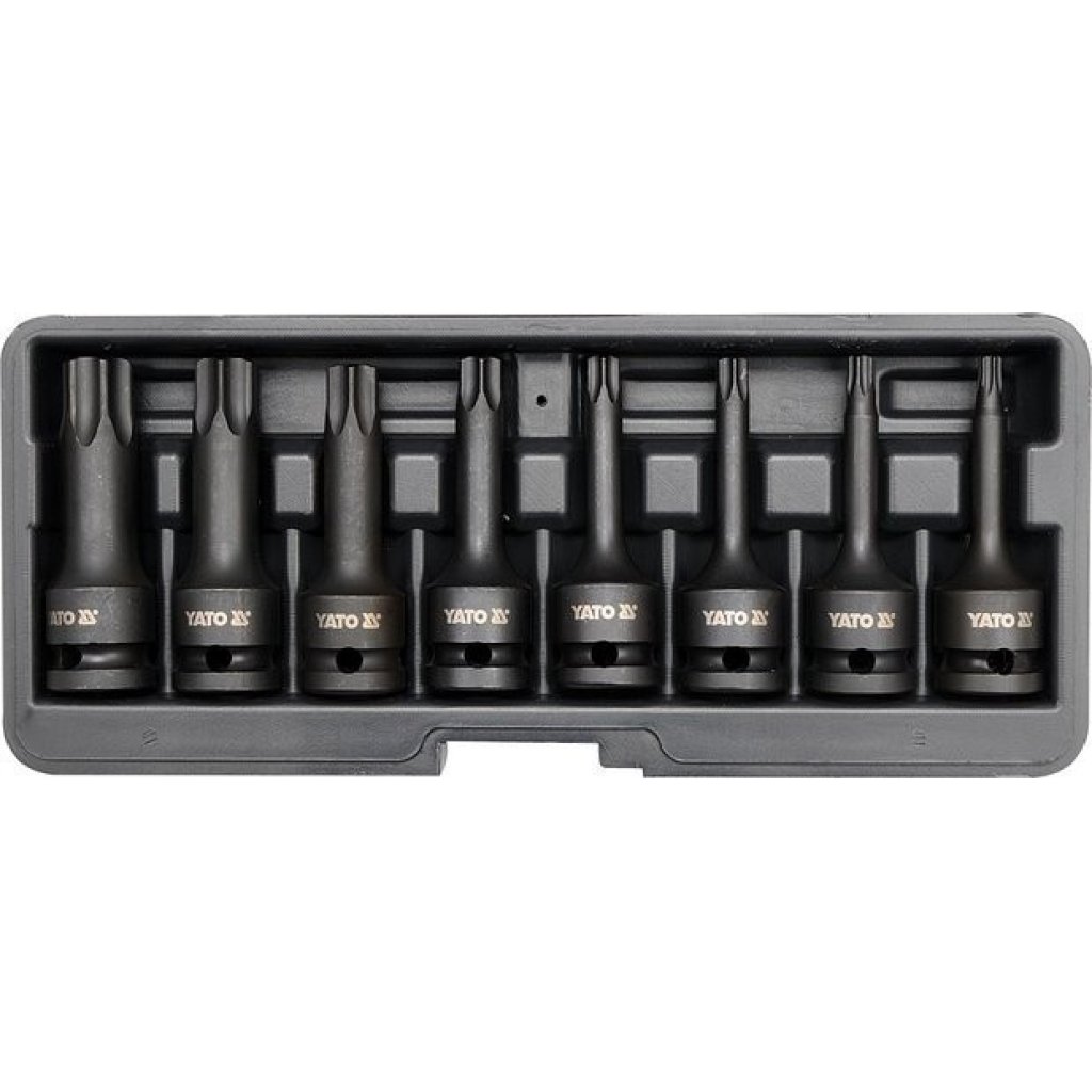 Sada vnějších rázových nástrčných klíčů 1/2" TORX T30-T80, 8 ks - YT-1065