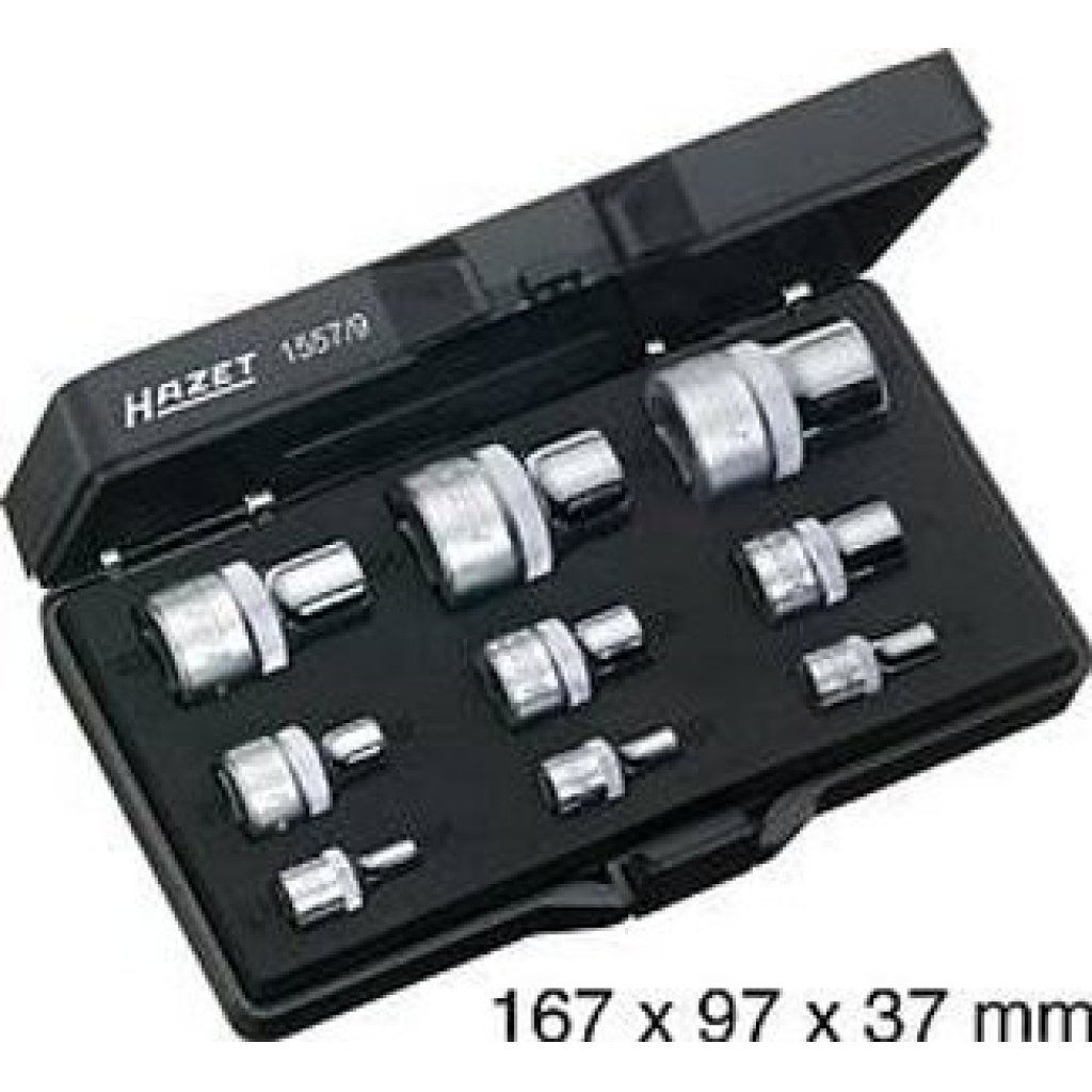 Sada vnitřních nástrčných klíčů 1/2", 1/4", 3/8" TORX 9 ks HAZET 1557/9 - HA003907
