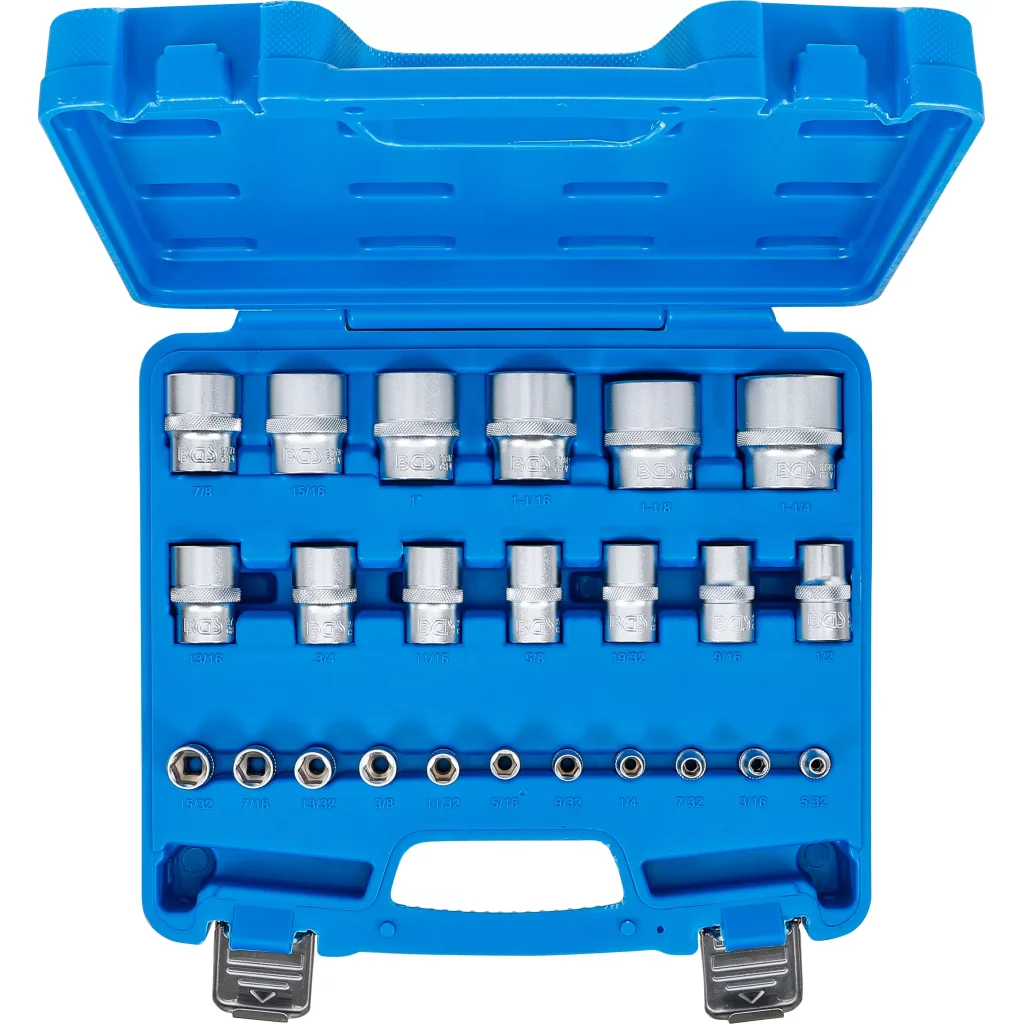 Sada vnitřních nástrčných klíčů 1/4" a 1/2", šestihranné, 24 ks - B2246
