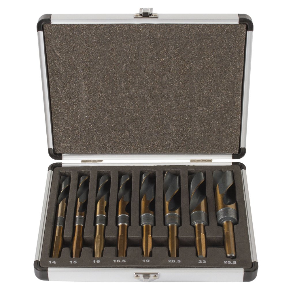 Sada vrtáků do kovu a dřeva 1/2", 8 ks, 14 - 25,5 mm - HT501041