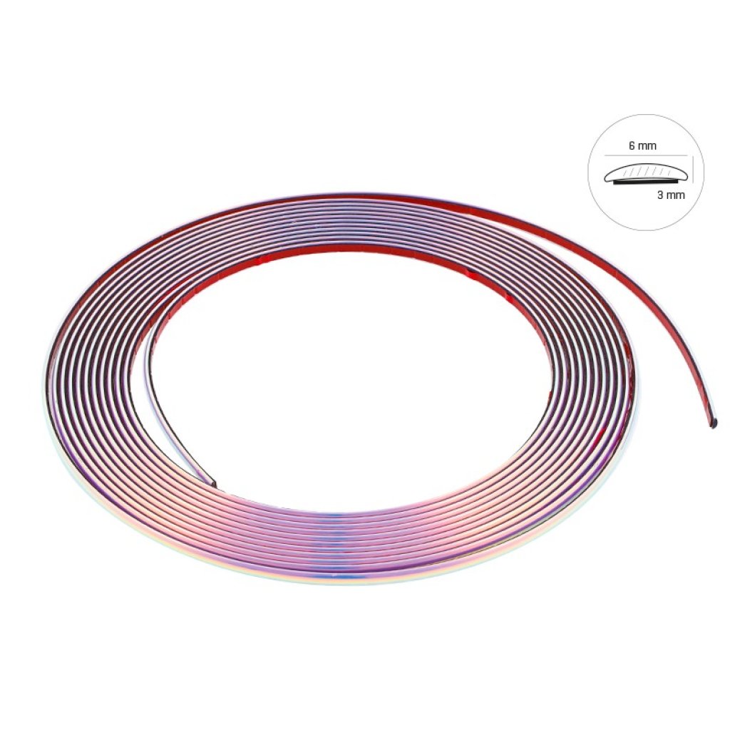 Samolepící lišta rainbow 6mm x 8m, 63753