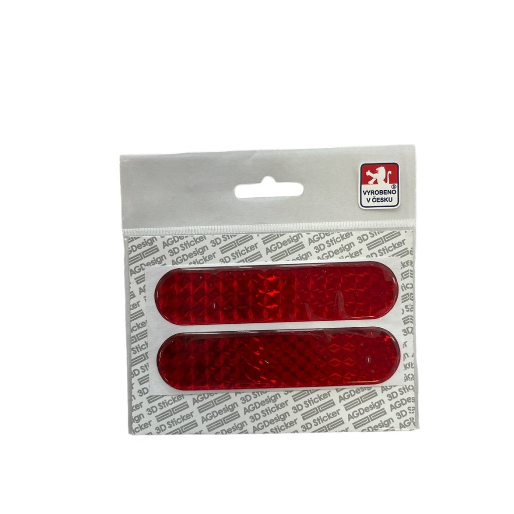 Samolepka na zrcátko poloplast - červená,2,5x10,5cm A-CZ-090