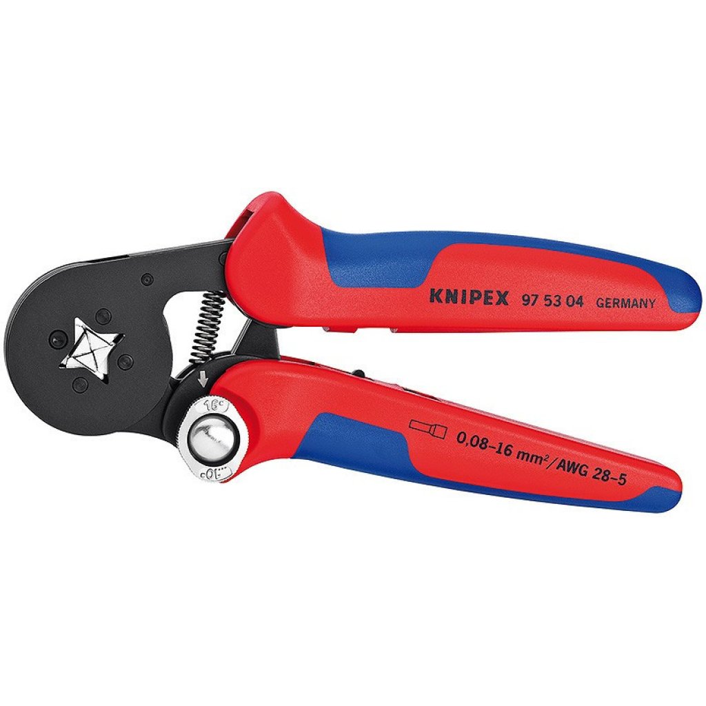 Samonastavitelné kleště pro lisování kabelových koncovek brunýrované 180 mm - 975304