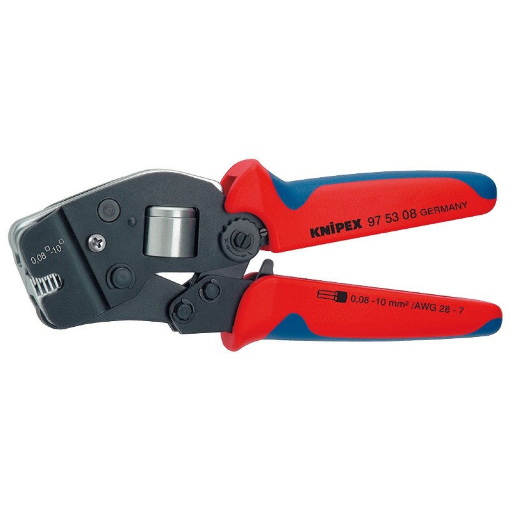 Samonastavitelné kleště pro lisování kabelových koncovek brunýrované 190 mm - 975308