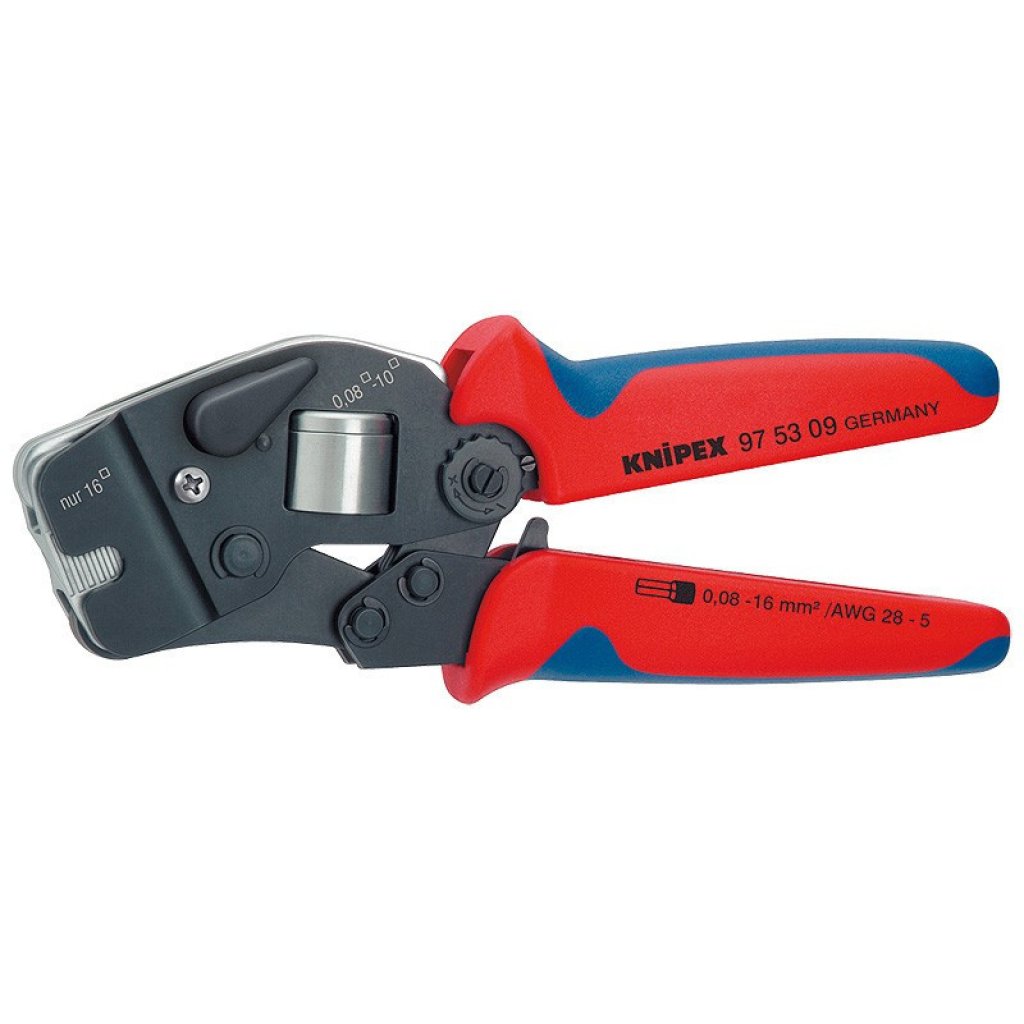 Samonastavitelné kleště pro lisování kabelových koncovek brunýrované 190 mm - 975309