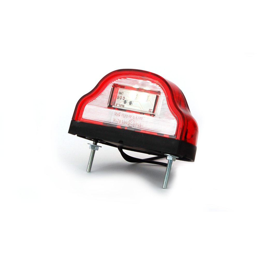 Sdružené zadní poziční světlo + osvětlení SPZ, 12V-24V, LED, W72