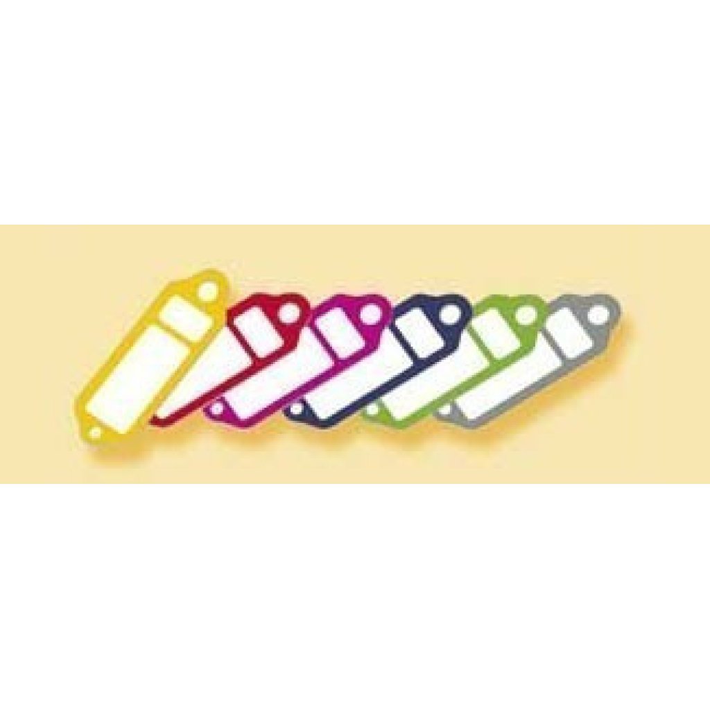 Šedé Plastik visačky na klíče, malé 100 ks - 434120150