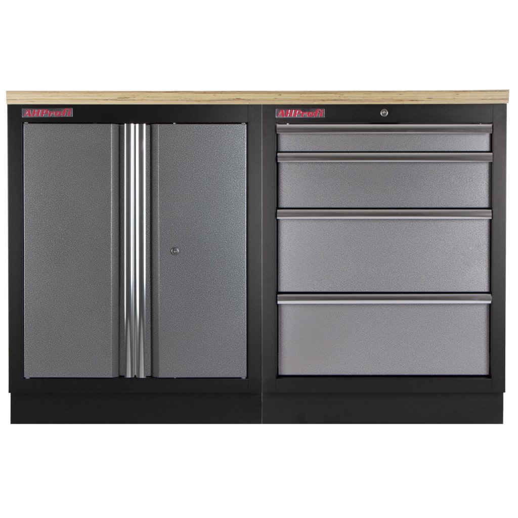 Sestava kvalitních PROFI dílenských skříněk s pracovní deskou - TGS1300BAL07 Grey