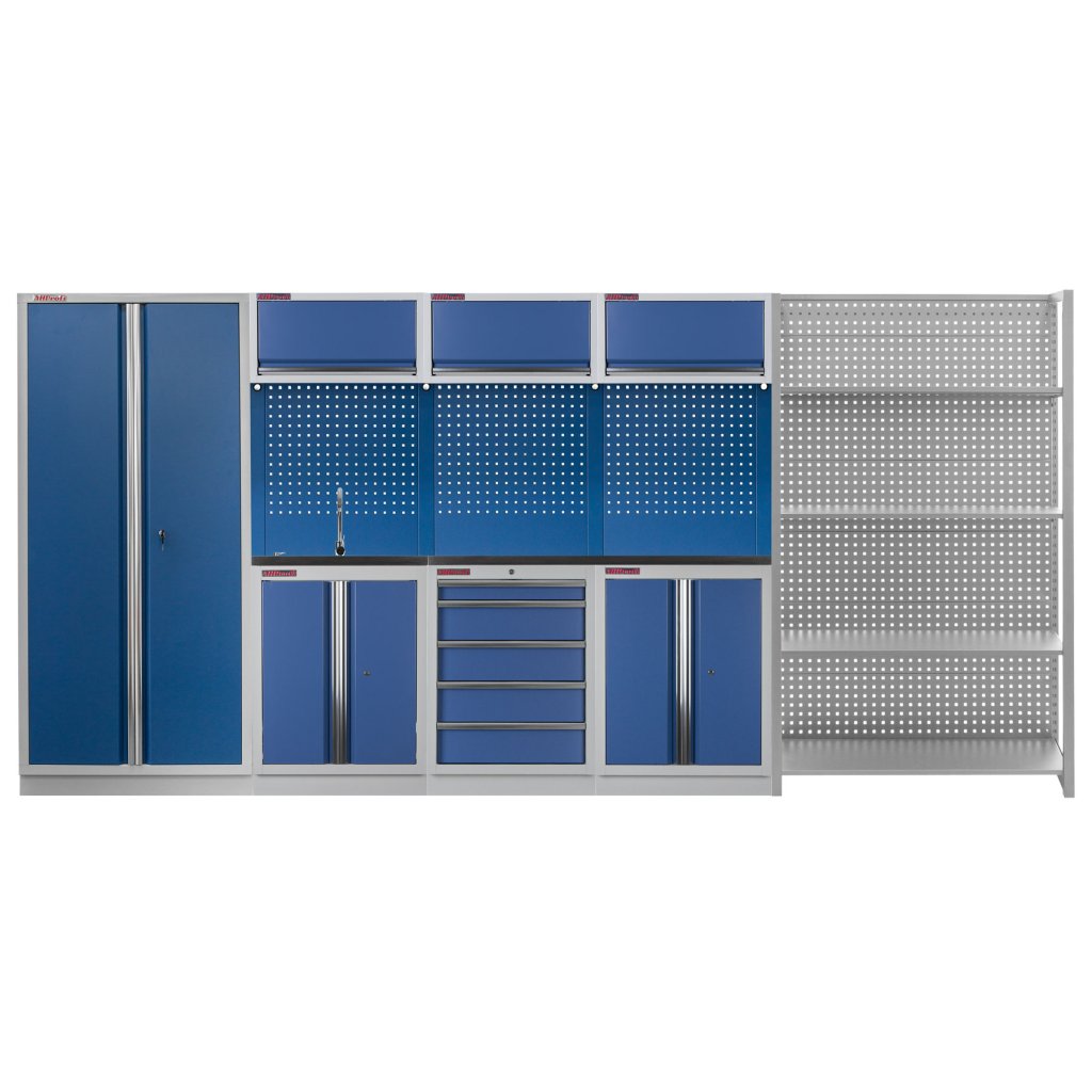 Sestava PROFI BLUE dílenského nábytku 4155 x 495 x 2000 mm - MTGS1300NE