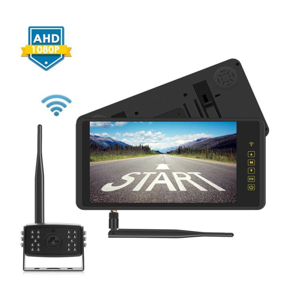 SET bezdrátový digitální kamerový systém s monitorem 9" AHD na zrcátko