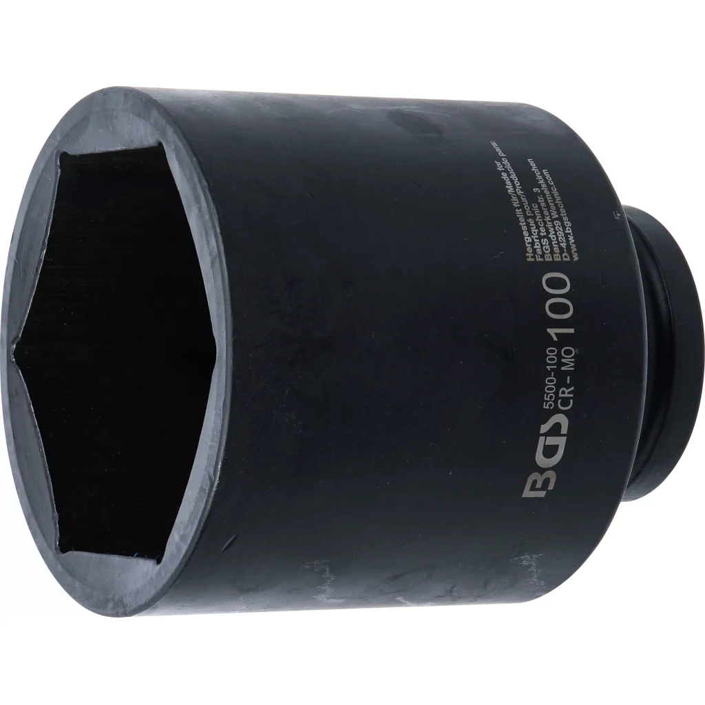 Silová nástrčná hlavice, šestihranná, prodloužená, 1", 100 mm, B5500-100