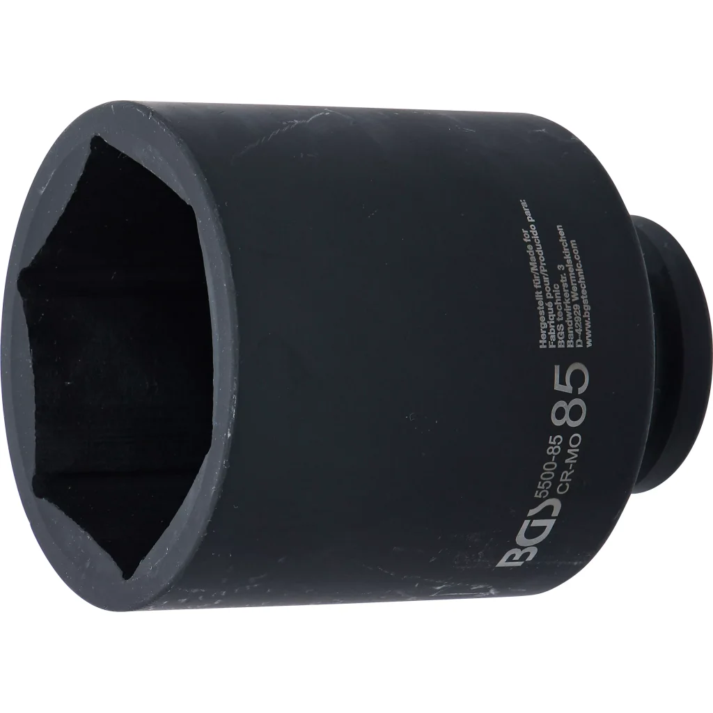 Silová nástrčná hlavice, šestihranná, prodloužená, 1", 85 mm, B5500-85