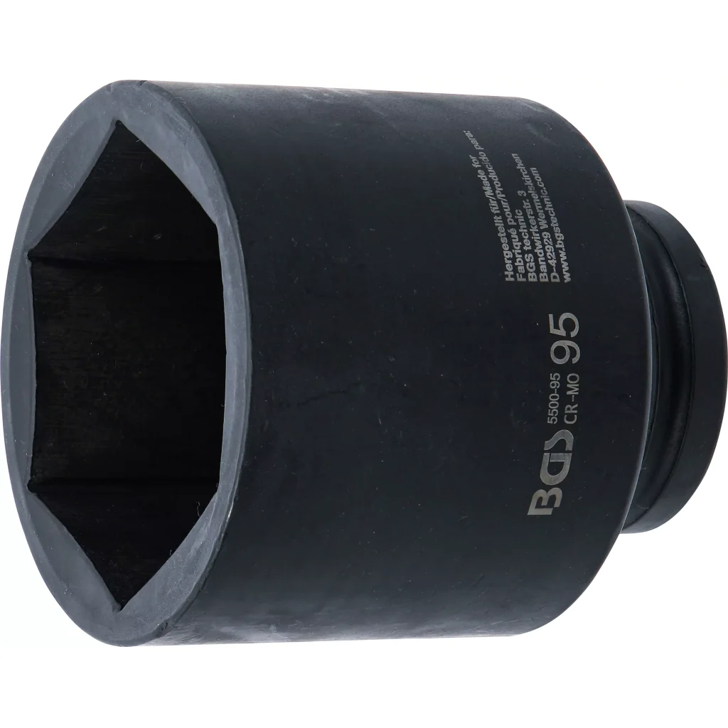 Silová nástrčná hlavice, šestihranná, prodloužená, 1", 95 mm, B5500-95