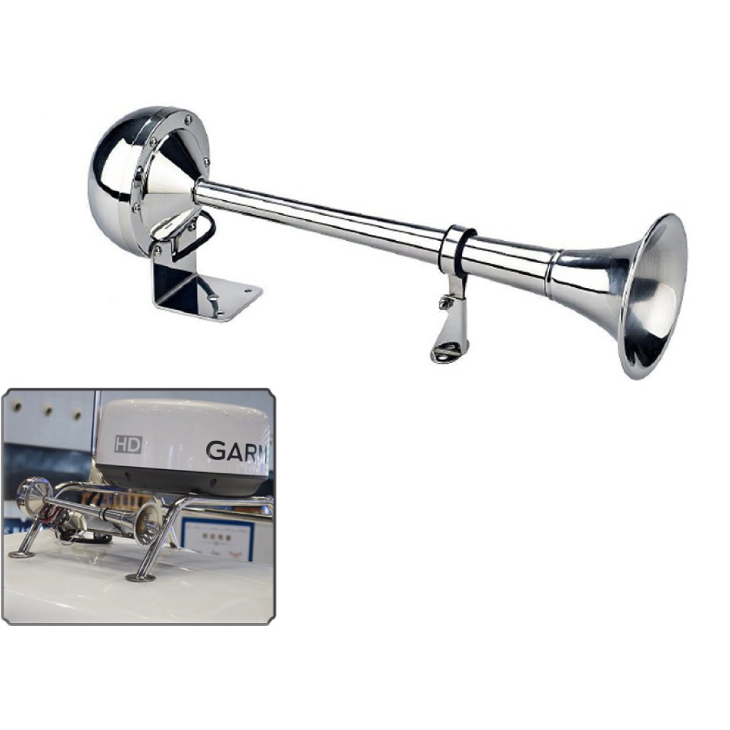 Singl-fanfára 400mm, nerezová, 12V, elektromagnetická
