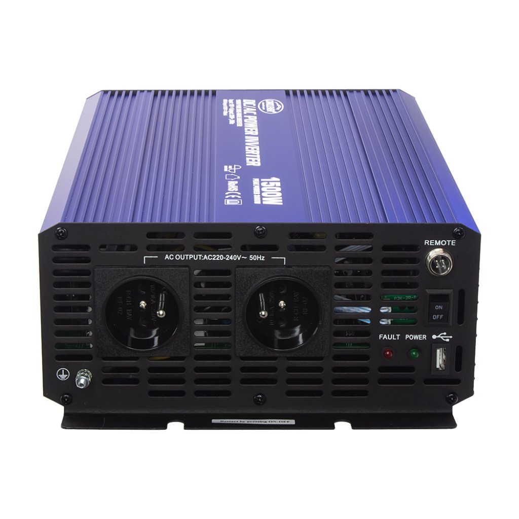 Sinusový měnič napětí z 12/230V + USB, 1500W