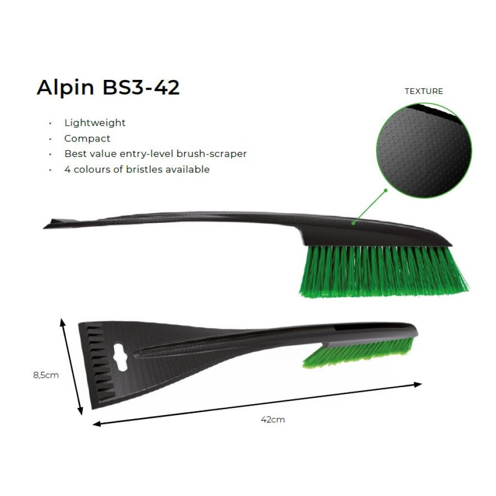 Škrabka na led se smetáčkem 42 cm, Alpin BS3-42, 10238