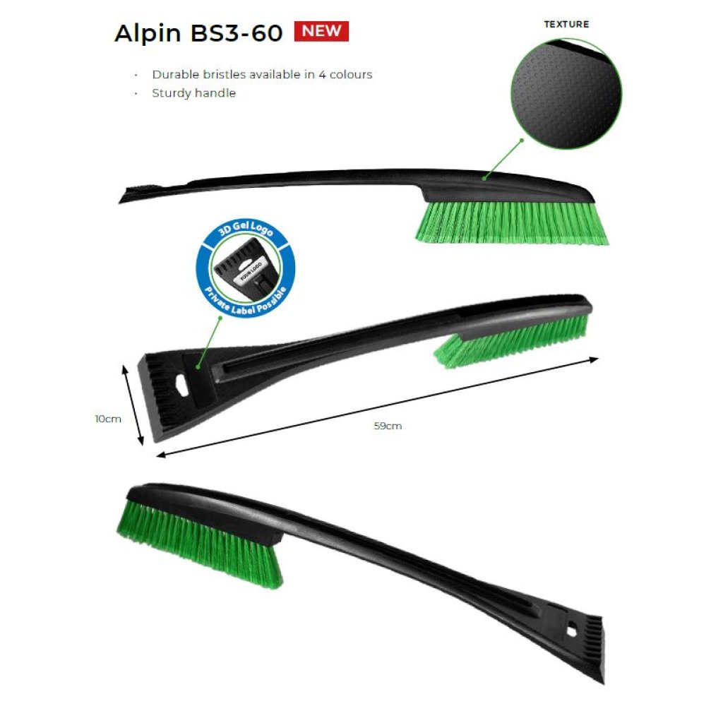 Škrabka na led se smetáčkem 60 cm, Alpin BS3-60, 11347