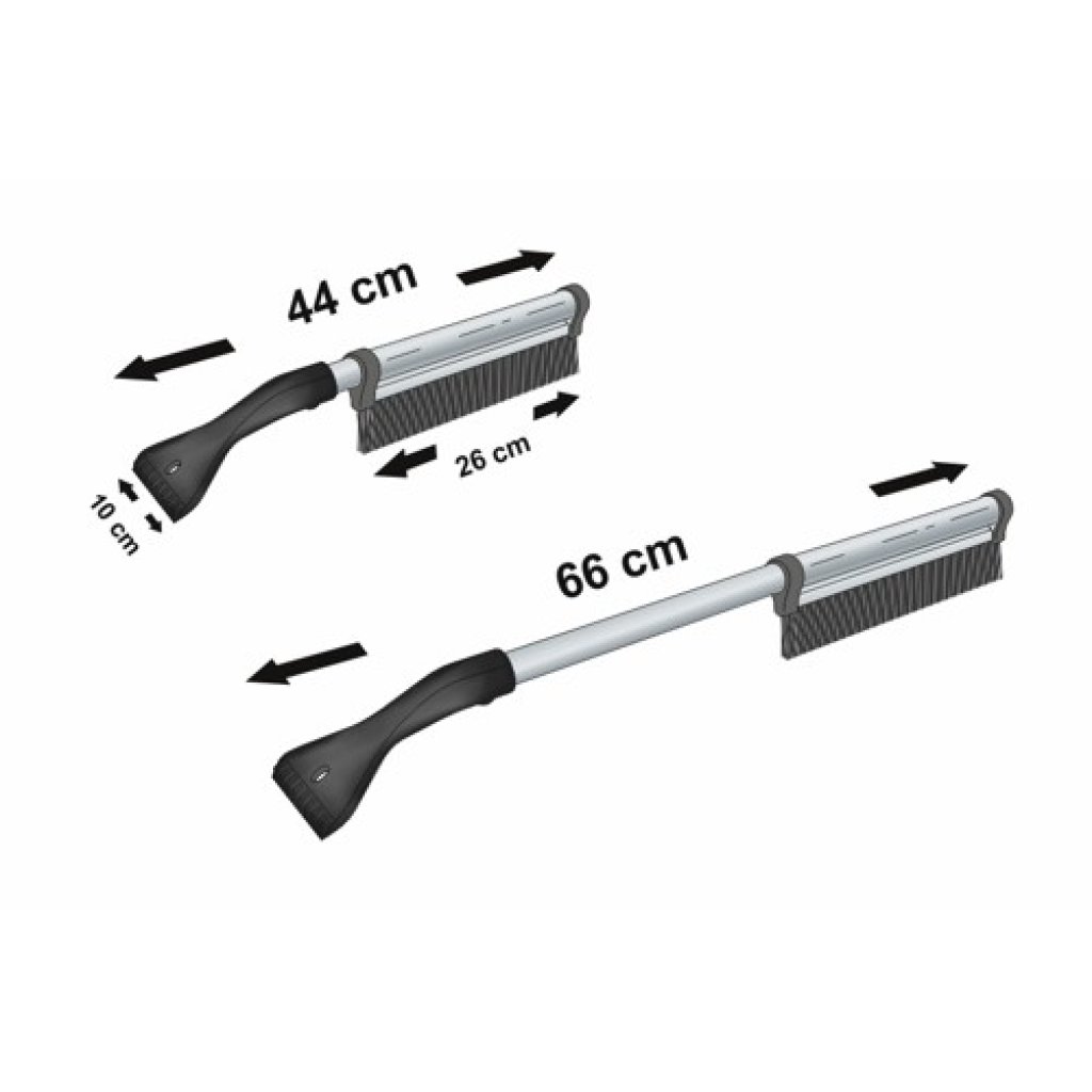 Škrabka se smetáčkem teleskopická 44-66cm, 10312