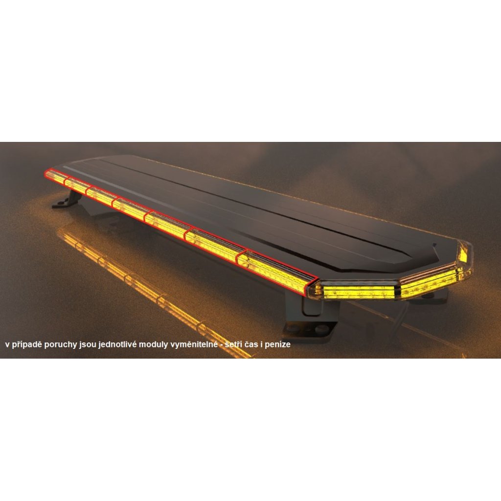 SLIM LED rampa 1530mm, oranžová, 12-24V, 36+216LED, ECE R65