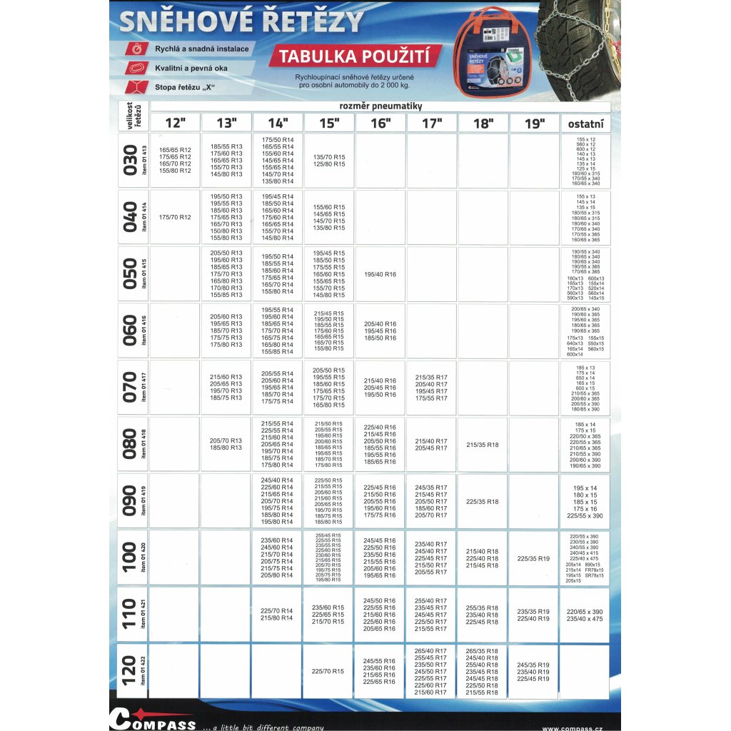 Sněhové řetězy COMFORT KN 60, 49.206