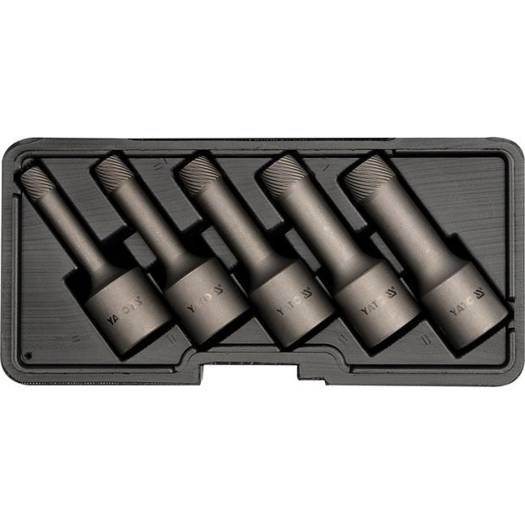 Souprava na demontáž závrtných šroubů 1/2" 5 ks YATO - YT-0624