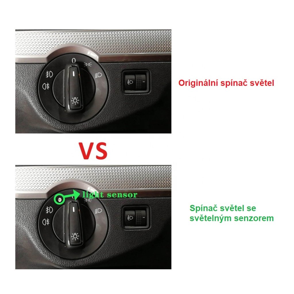 Spínač světel pro automatické rozsvěcování VW, Škoda
