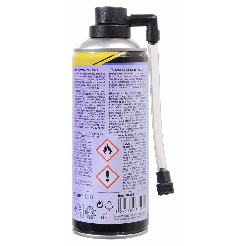 Sprej na opravu pneumatik 450ml CAPTAIN, 90499