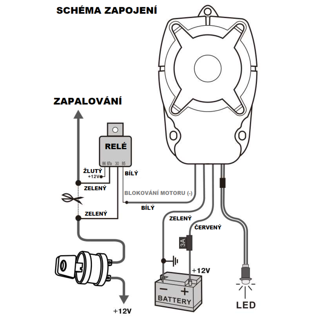 SPY kompaktní motoalarm