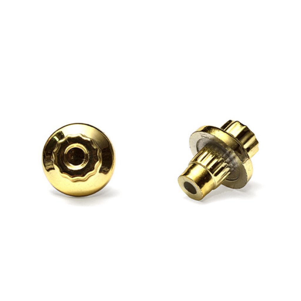 Šroub (RIVETS-JR9-GOLD), průměr hlavy 14mm, naklepávací, průměr 7,4mm, výška 16,1mm