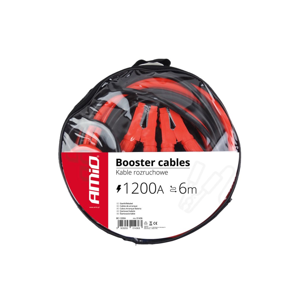 Startovací kabely 1200A - 6m, 01436