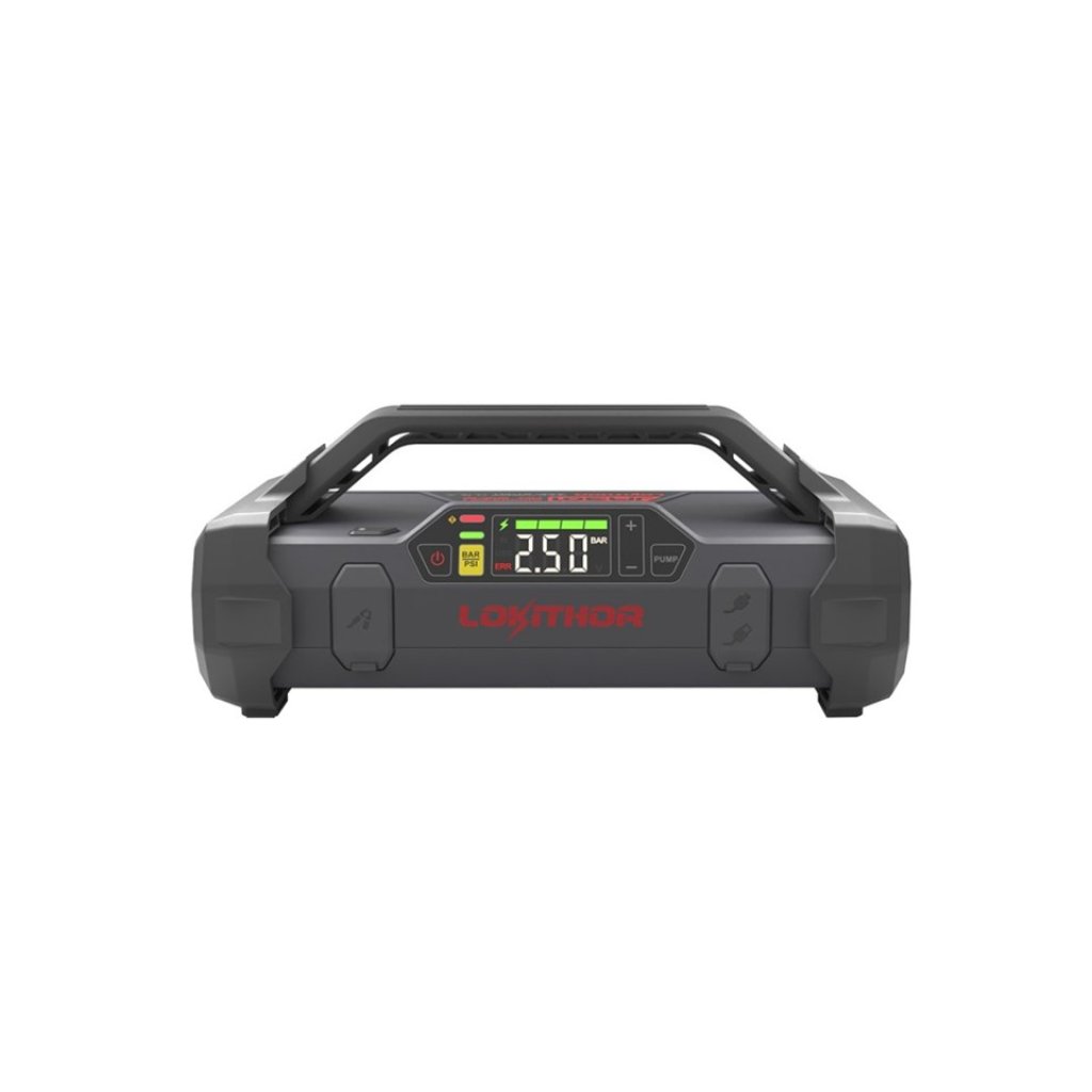 Startovací zdroj (JumpStarter) s kompresorem, 74Wh/2000A, 12V