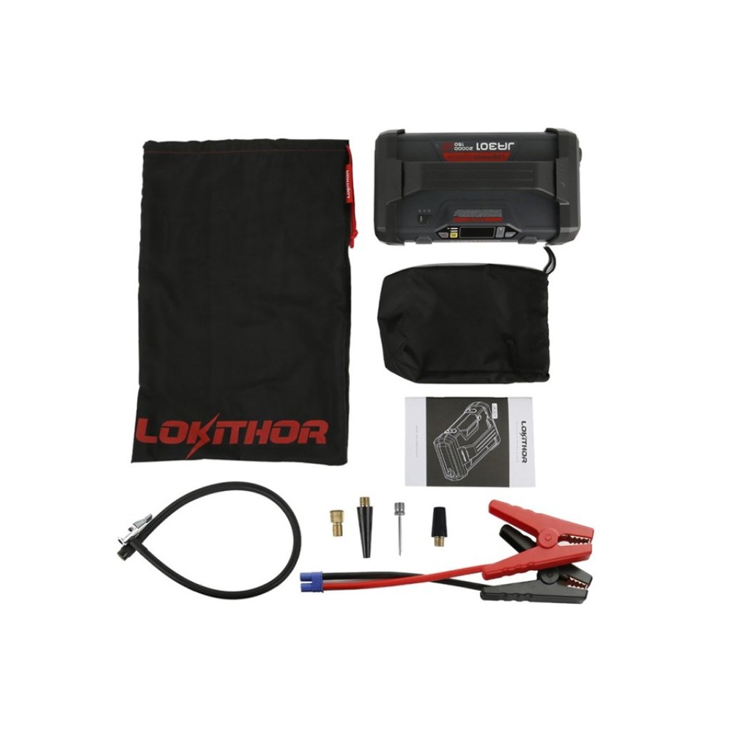 Startovací zdroj (JumpStarter) s kompresorem, 74Wh/2000A, 12V