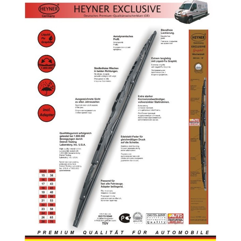 Stěrače EXCLUSIVE 28"/71 cm, 168000