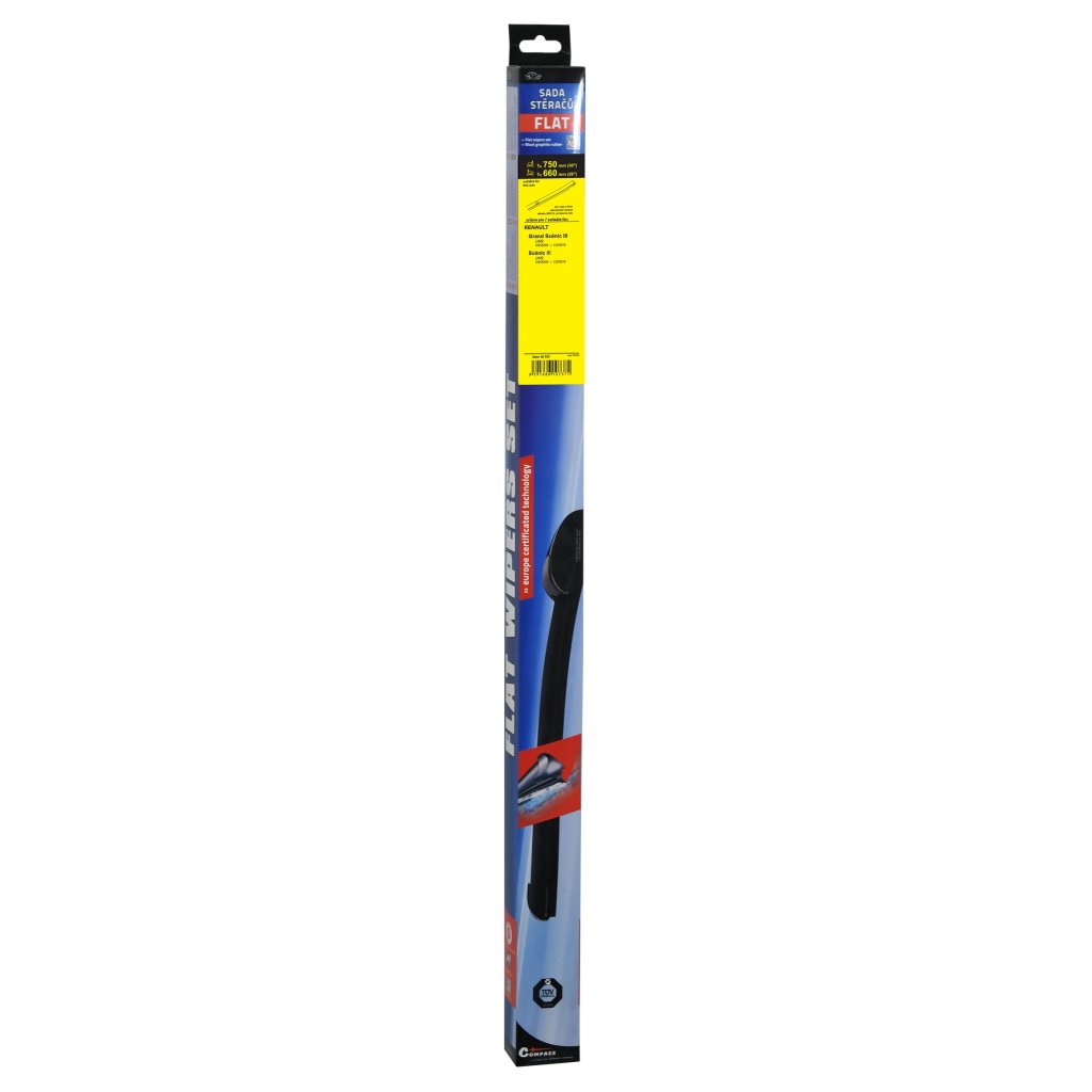Stěrače FLAT SET (BOLT) 750+660mm, 10737