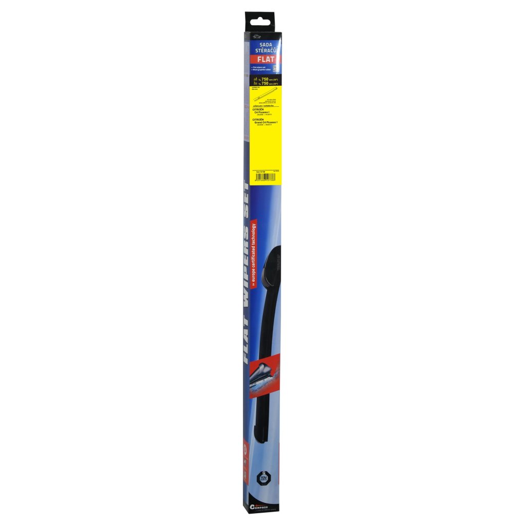 Stěrače FLAT SET (BOLT) 750+750mm, 10738