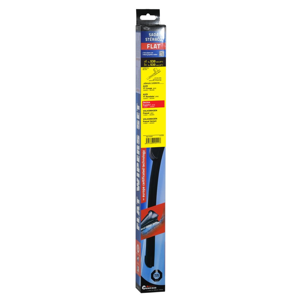 Stěrače FLAT SET (PIN) 530+530mm SUP I, 10511