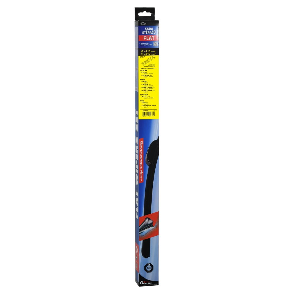 Stěrače FLAT SET (SLOT) 710+610mm, 10667