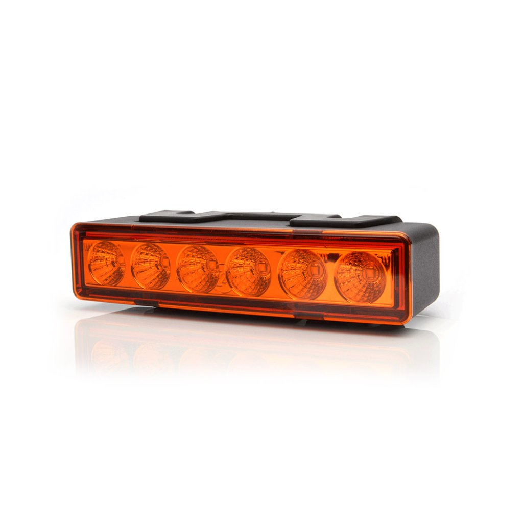 Stroboskopická lampa žlutá 12-24V, 7 funkci, žlutý kryt W117