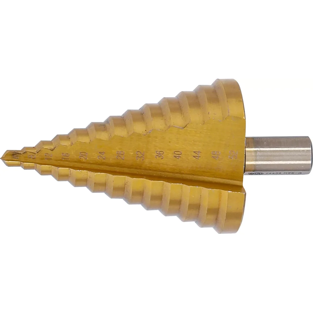 Stupňovitý vrták do kovu s titanovým povrchem, 6 - 52 mm - B74432