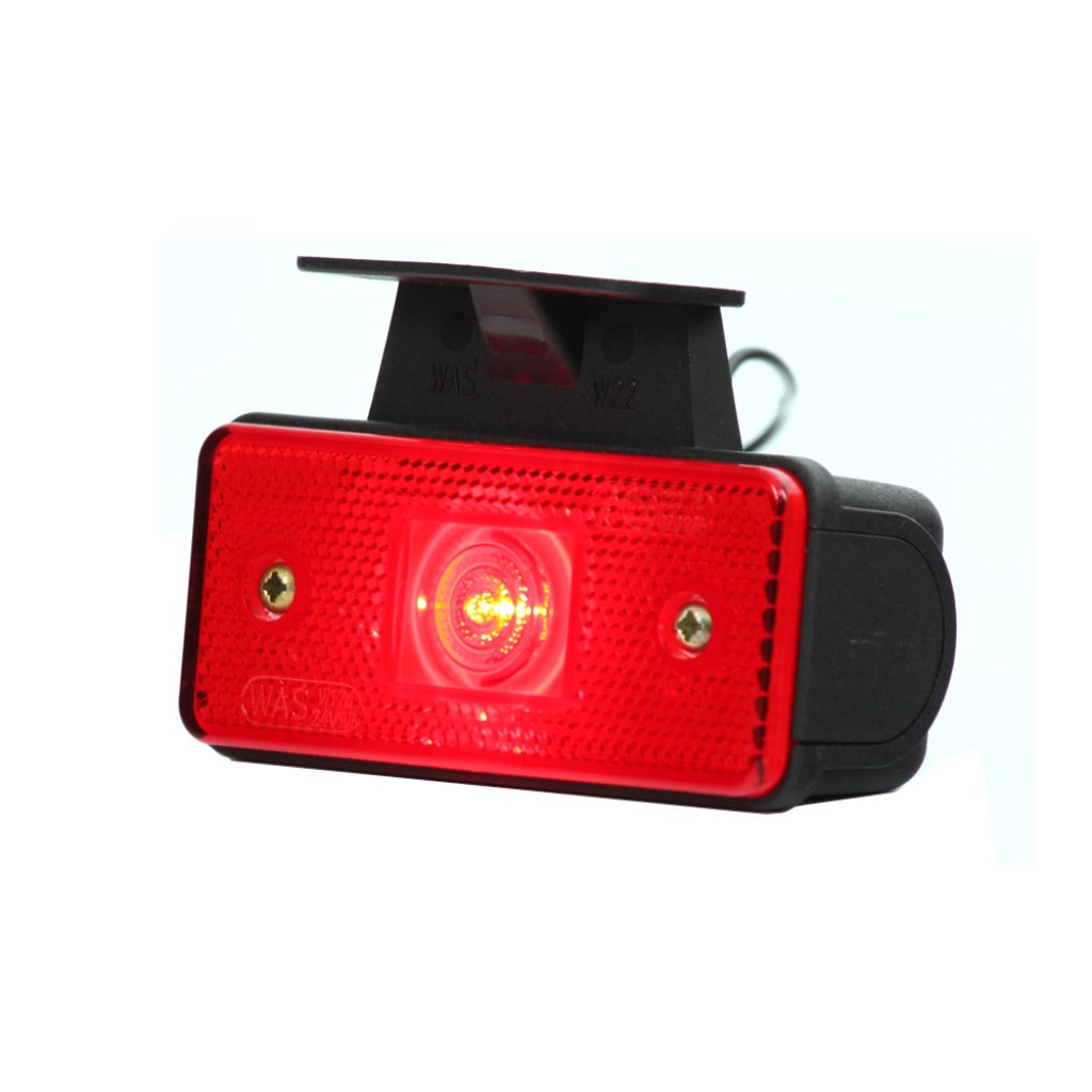 Světlo sdružené obrysové zadní s držákem, 12V-24V, LED, W17D