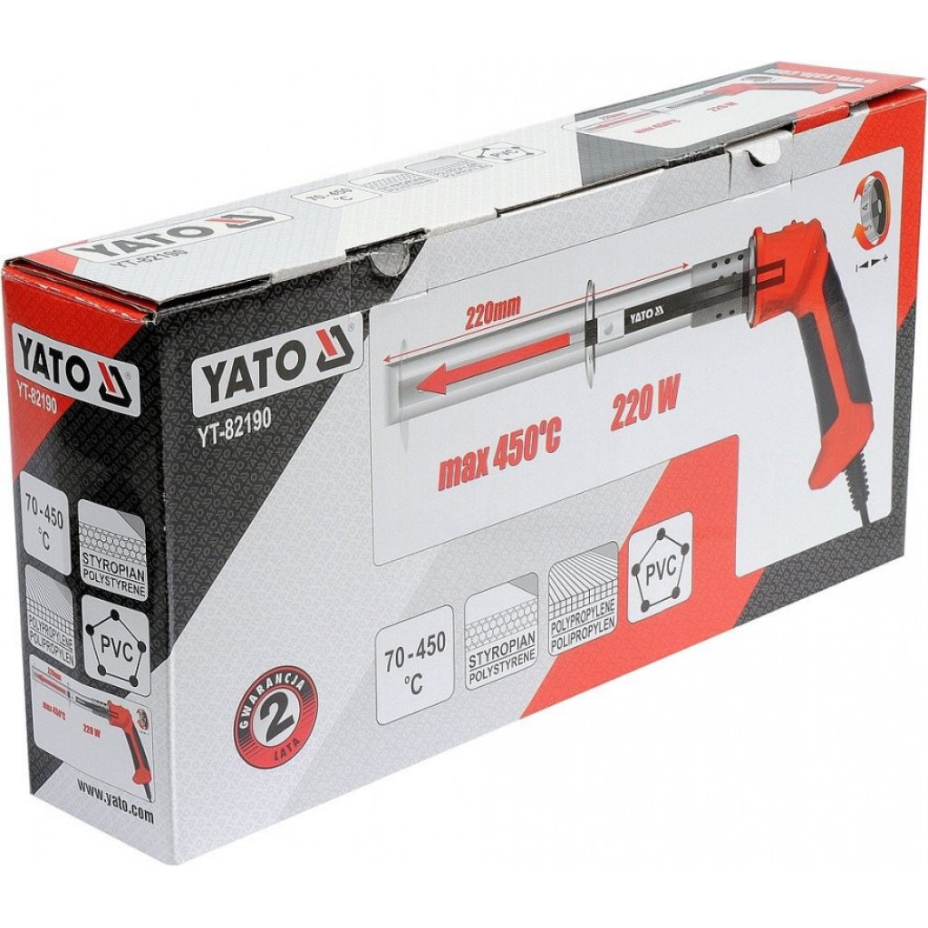 Termický nůž na pěnový polystyrén, 230V, 220W, 70°-450° - YT-82190