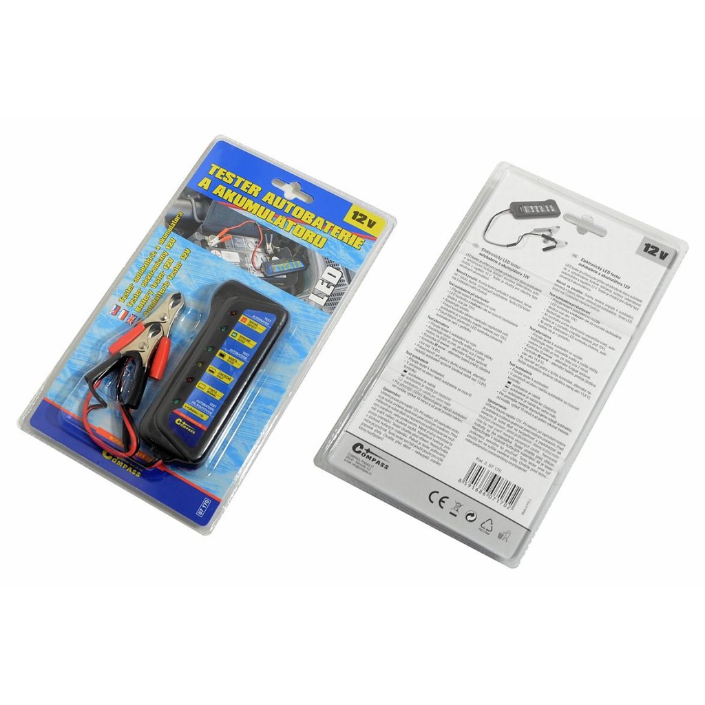 Tester autobaterie a alternátoru 12V, 07170